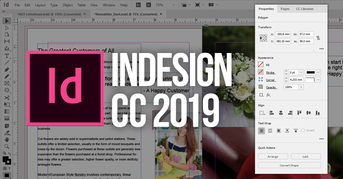 InDesign CC 2019 The New Properties Panel Web Studio Training