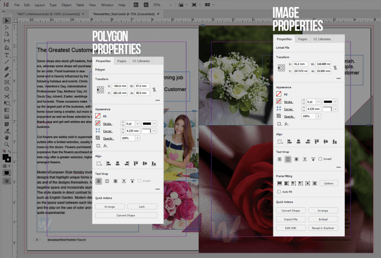 InDesign CC 2019 The New Properties Panel Web Studio Training
